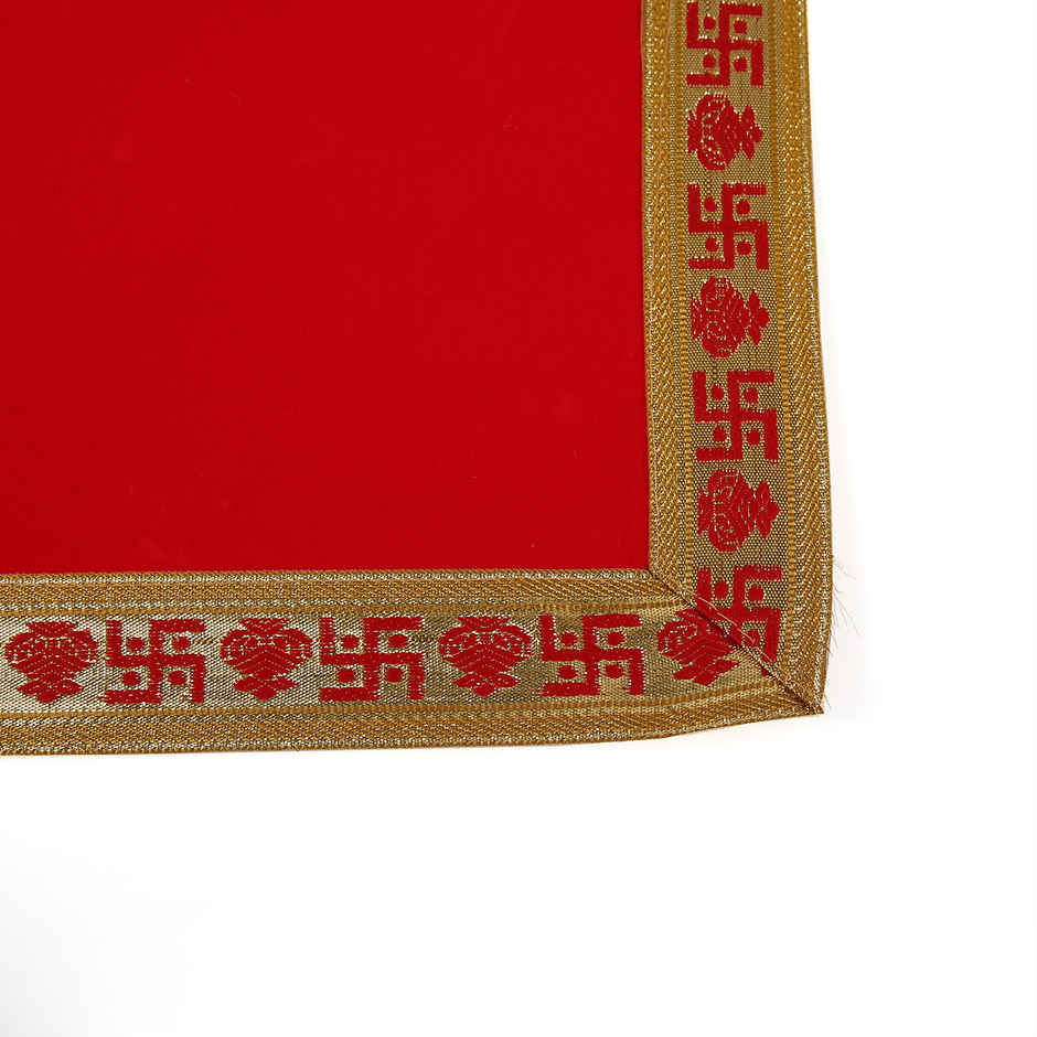 Pooja Aasan Cloth | 3 x 2 ft | Red