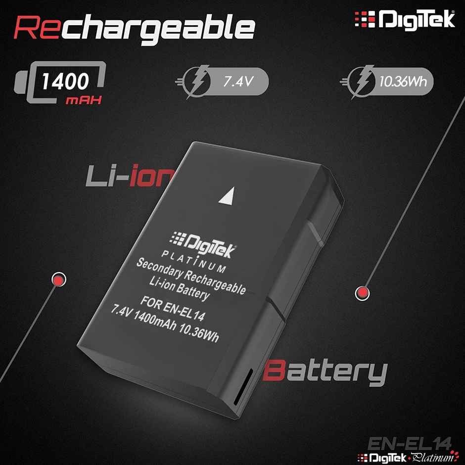 Digitek (Enel14 Platinum) Secondary Rechargeable Li-Ion Battery For Nikon Digital Camera