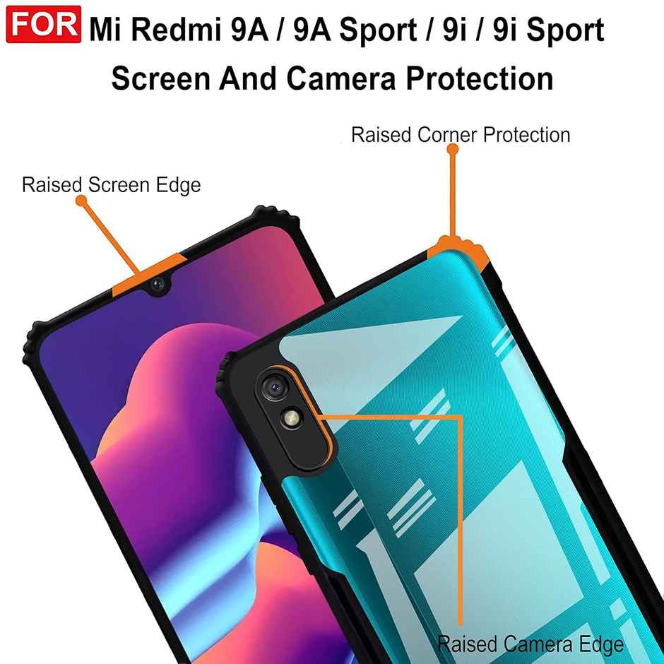 Zapcase Back Cover for Mi Redmi 9A, Redmi 9A Sport, 9i Sport | Matte-Black