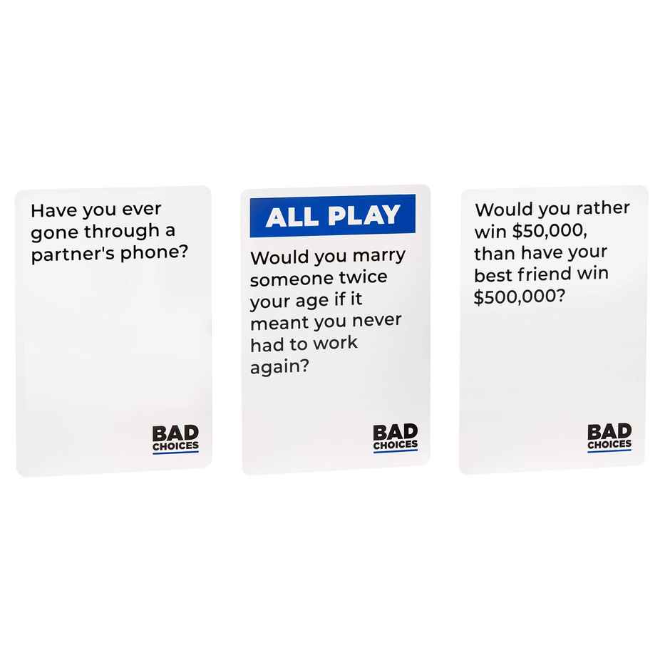 Awestuffs Bad Choices Party Card Game for Adults Ages 17 Years and Up