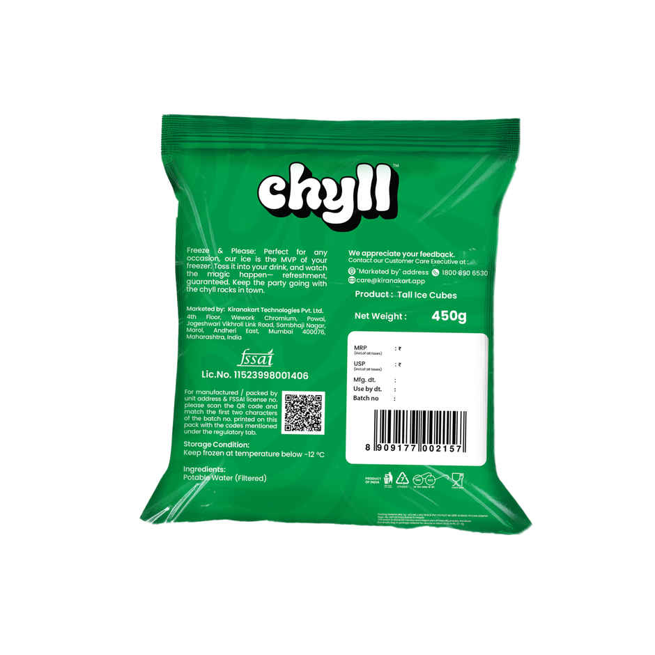 Chyll Tall Glass Ice | Filtered Purified Water