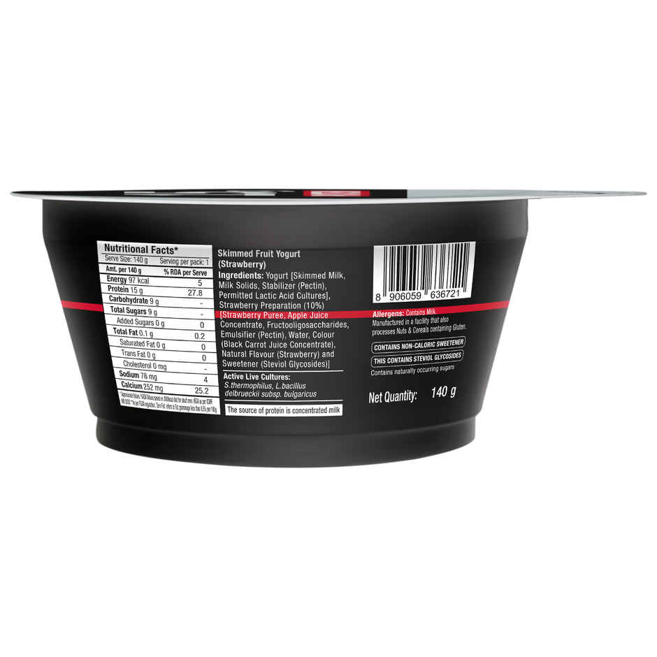 epigamia 15 g Protein Turbo Yogurt, Strawberry