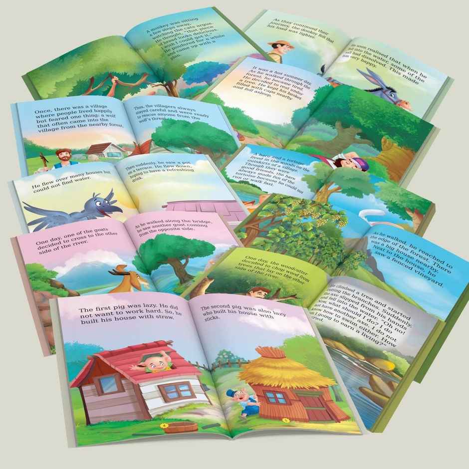 Moral Story Books for Kids (Illustrated) (Set of 10 Books)