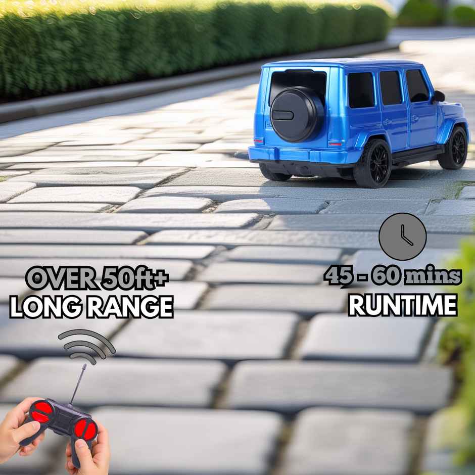 Race N Roll Hi Speed Rechargeable Remote Control Car 1:24 - G Wag Blue