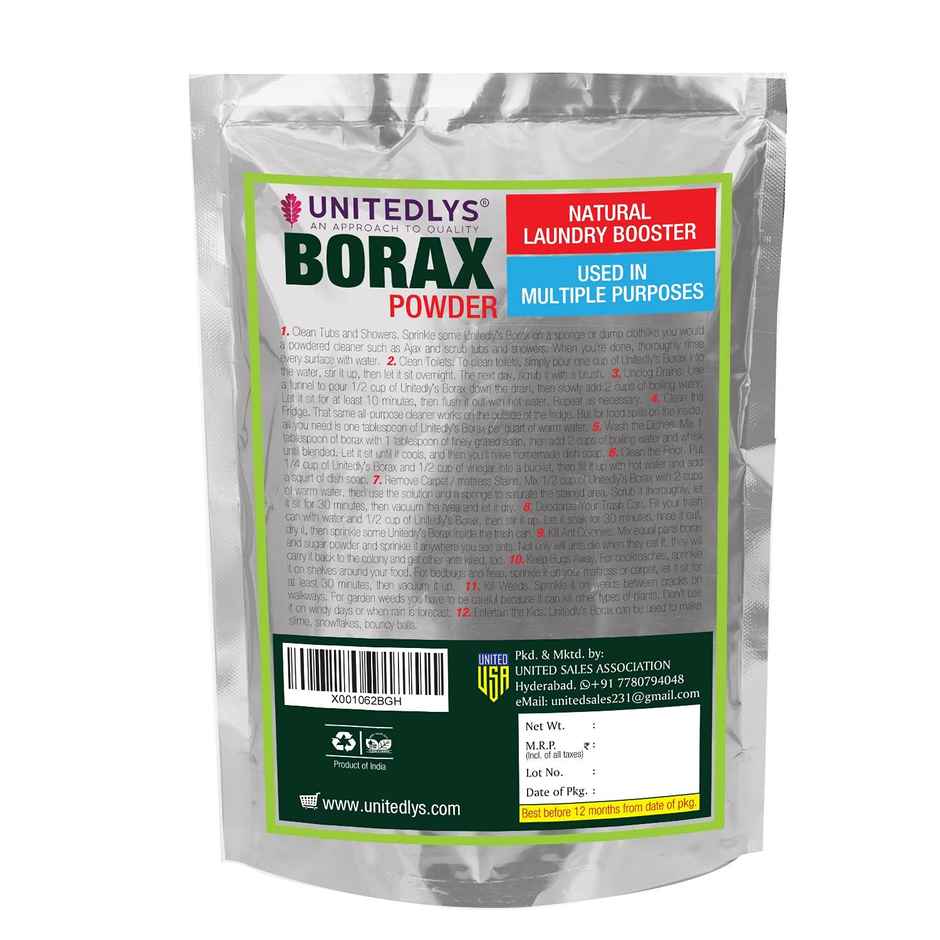Unitedlys Borax Powder for Washing Clothes - 380 g | Whitening & Cleaning Suhaga Powder