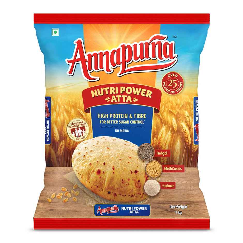 Annapurna Nutri Power Atta | High Fiber High Protein | Better Sugar Control