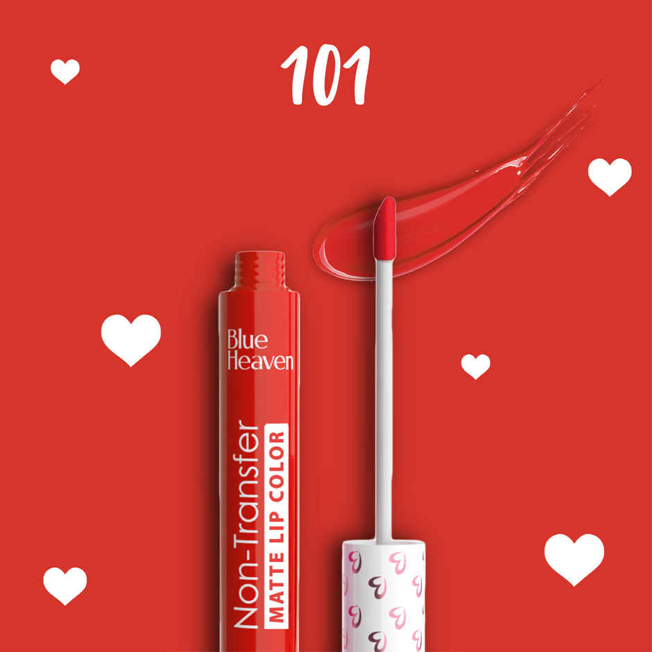 Blue Heaven Non Transfer Liquid Lip Color Matte Finish Waterproof | Red Maroon