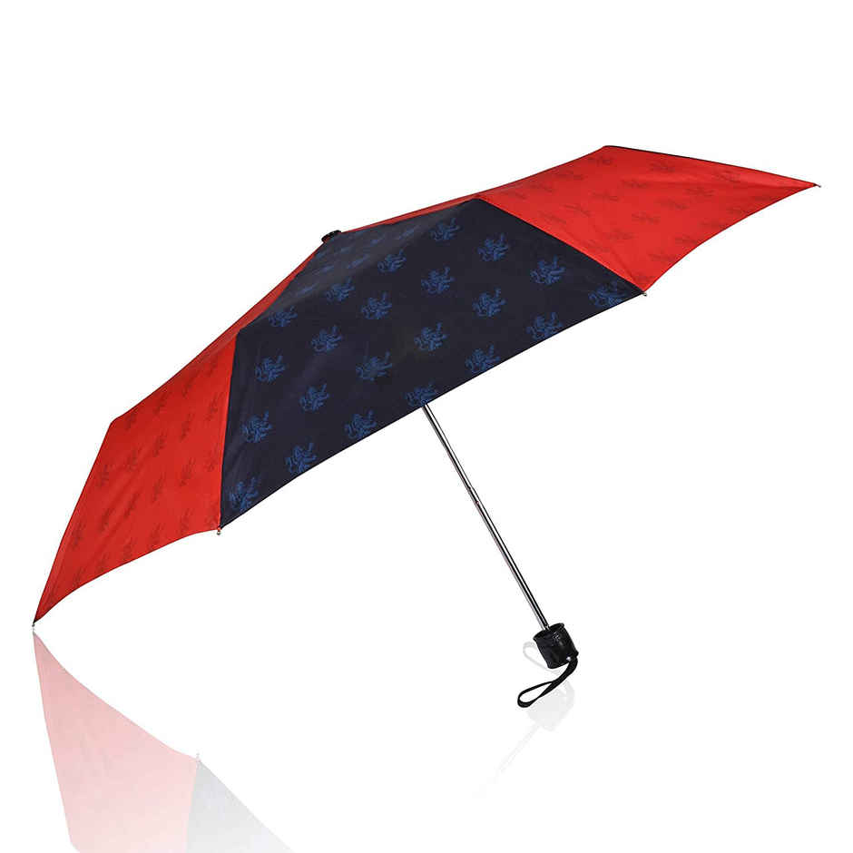 Eume 21.5 Inch 3 Fold Umbrella for Men & Women | Compact, Lightweight, Travel-Friendly | Red