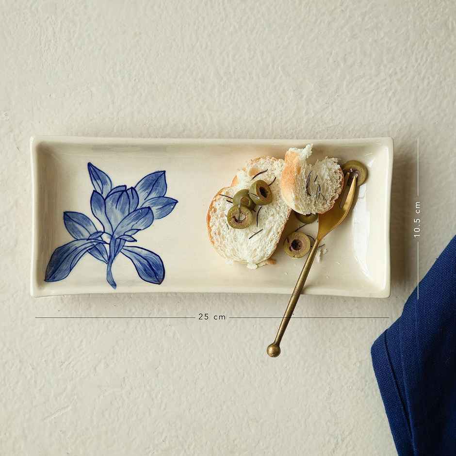 Ellementry Magnolia ceramic serving platter