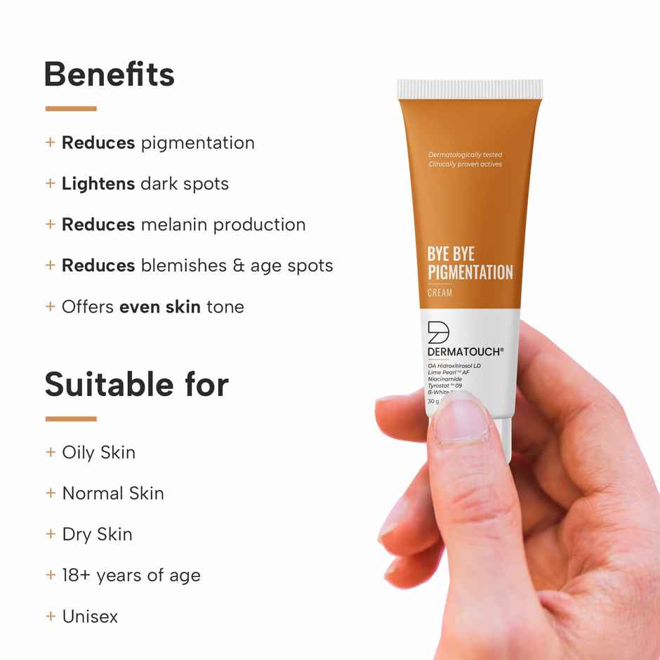 Dermatouch Bye Bye Pigmentation Removal Cream For Women & Men With Niacinamide