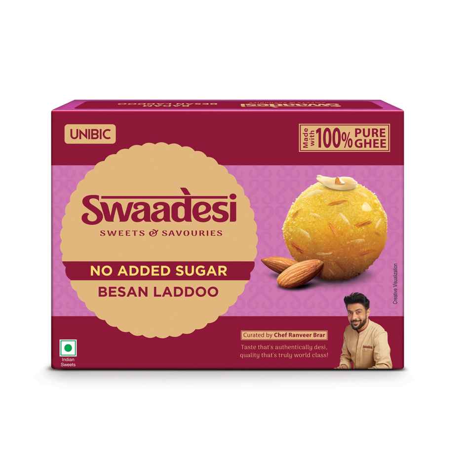 No Added Sugar Besan Laddu By UNIBIC Swaadesi