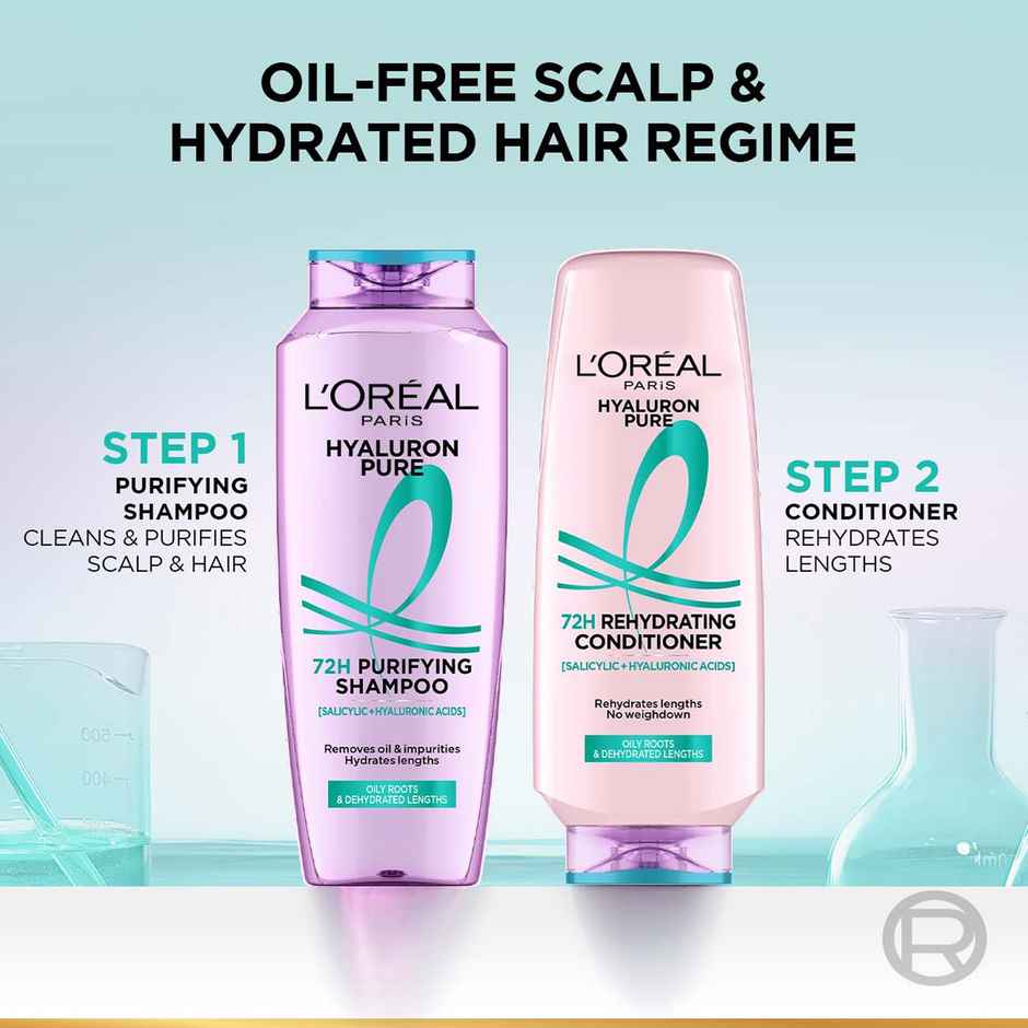 L'Oreal Paris Hyaluron Pure 72H Purifying Shampoo For Fresh Scalp & Hydrated Hair