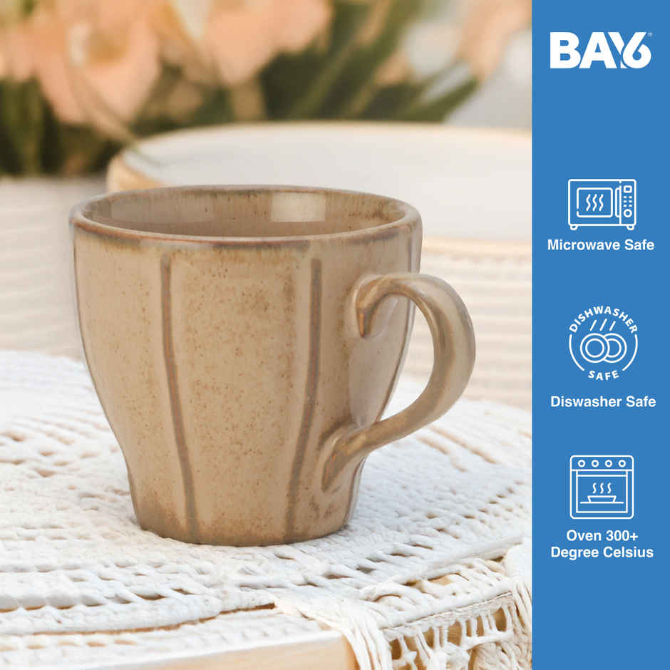 BAY6 Porcelain Line Cup 230 ml Reactive - 6 Pcs Set - Cotton