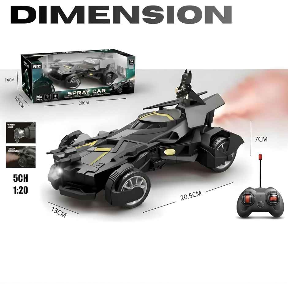 Remote Control Car with Mist Spray High Speed, LED Lights Vehicle for Kids