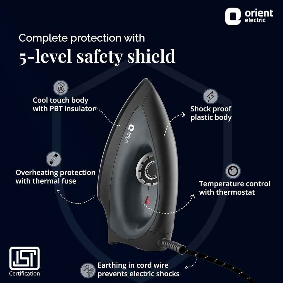 Orient electric Gusto heavy weight Iron for clothes | 1100 Power