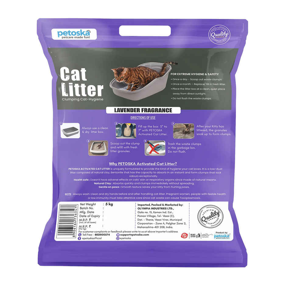 Petoska Bentonite Cat Litter | Lavender Fragrance Combo