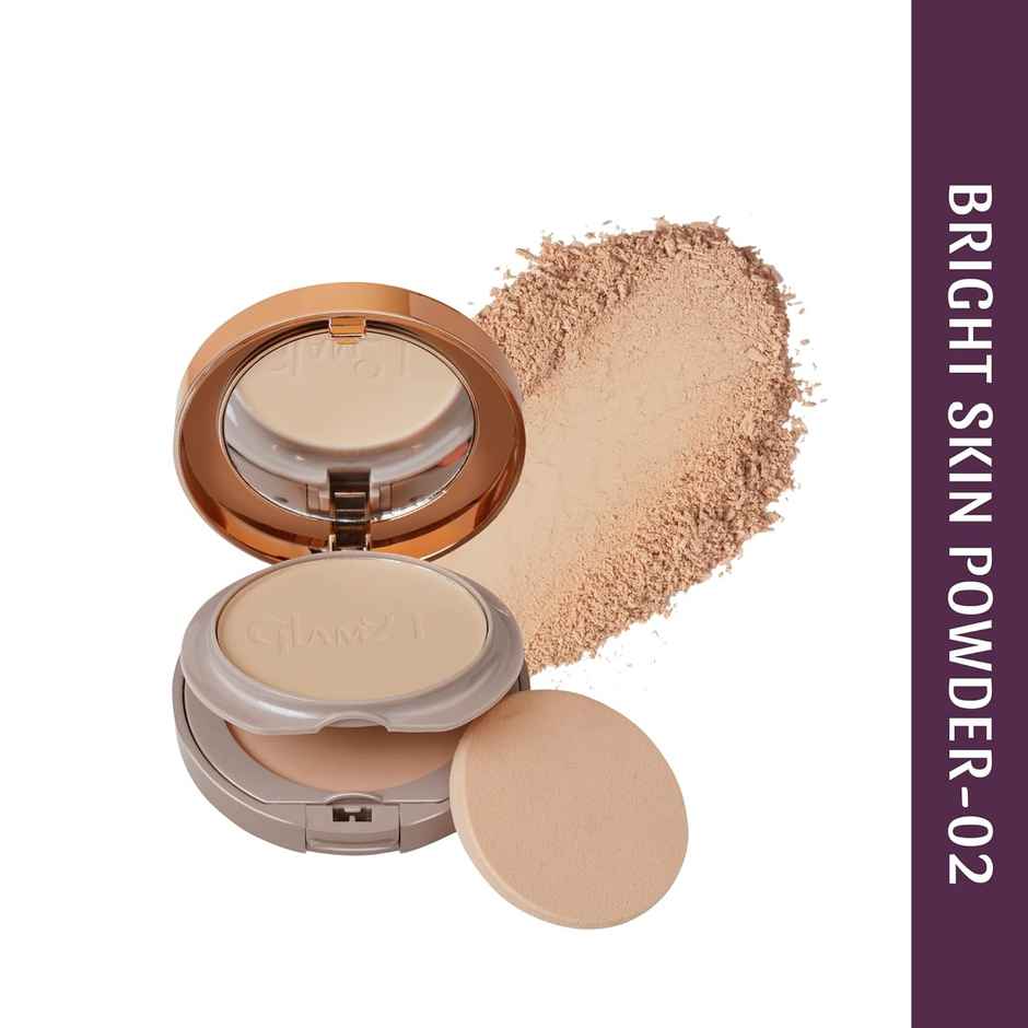Glam21 Duo Finish | 2-In-1 Compact Powder Smooth Satin Texture | Natural Beige-02