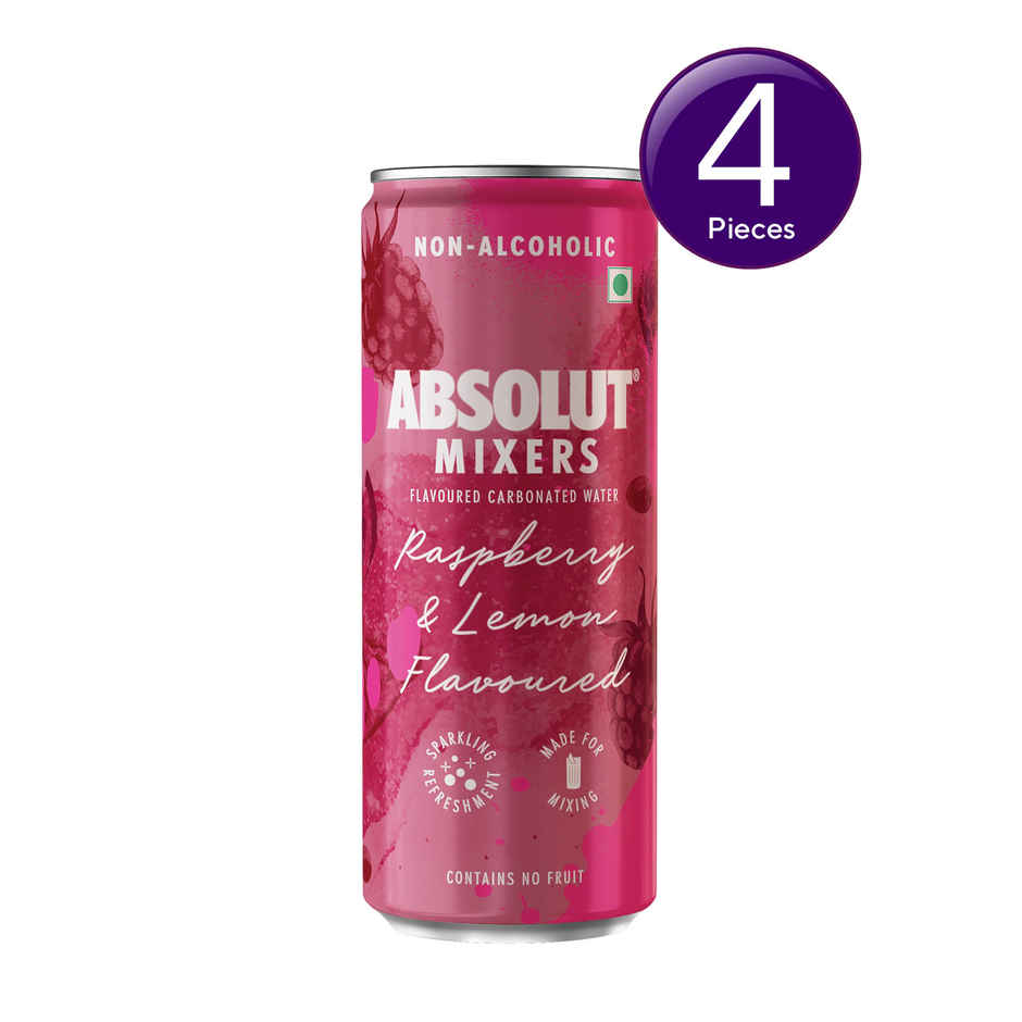 Absolut Mixers Sparkling Raspberry & Lemon Flavoured Combo