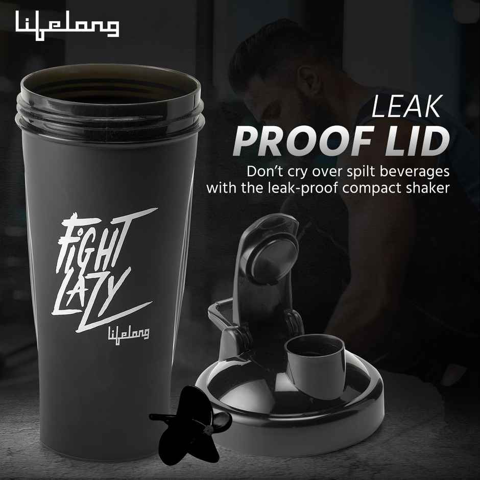 Lifelong Gym Shaker Bottle | Black | 700 ml