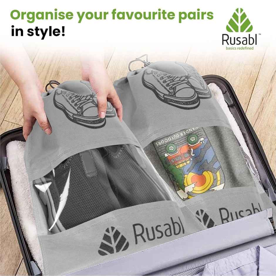 Rusabl Non-woven Shoe Bag - Grey