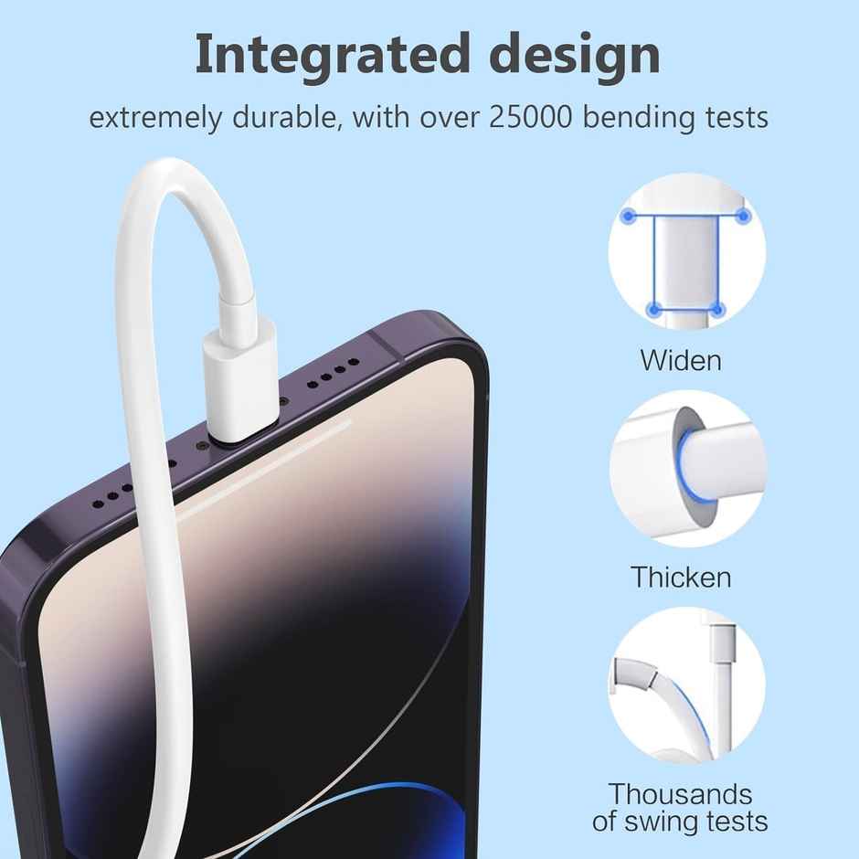 Sounce iPhone 20W Charger Adapter | Fast Charging USB C to Lightning Cable, White