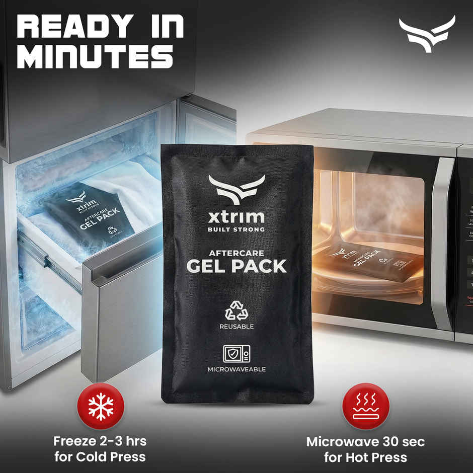 Xtrim Reusable Hot & Cold Gel Pack | Flexible Ice & Heat Therapy Pack | Pain Relief | Leak-Proof