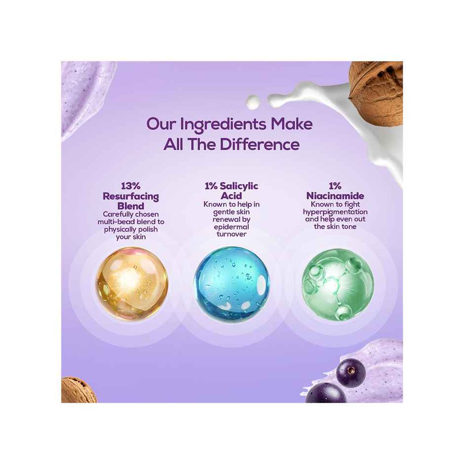 Fiama De Tan Body Scrub with 1% Niacinamide | Exfoliating Scrub for Instant Brightness