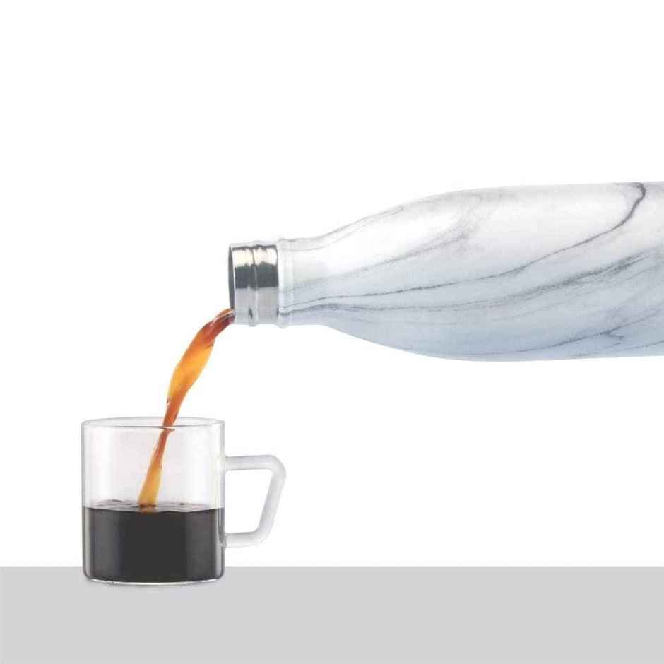 Borosil Bolt Marble Stainless Steel Water Bottle | 750 ml | Double Wall Vacuum Insulated Flask