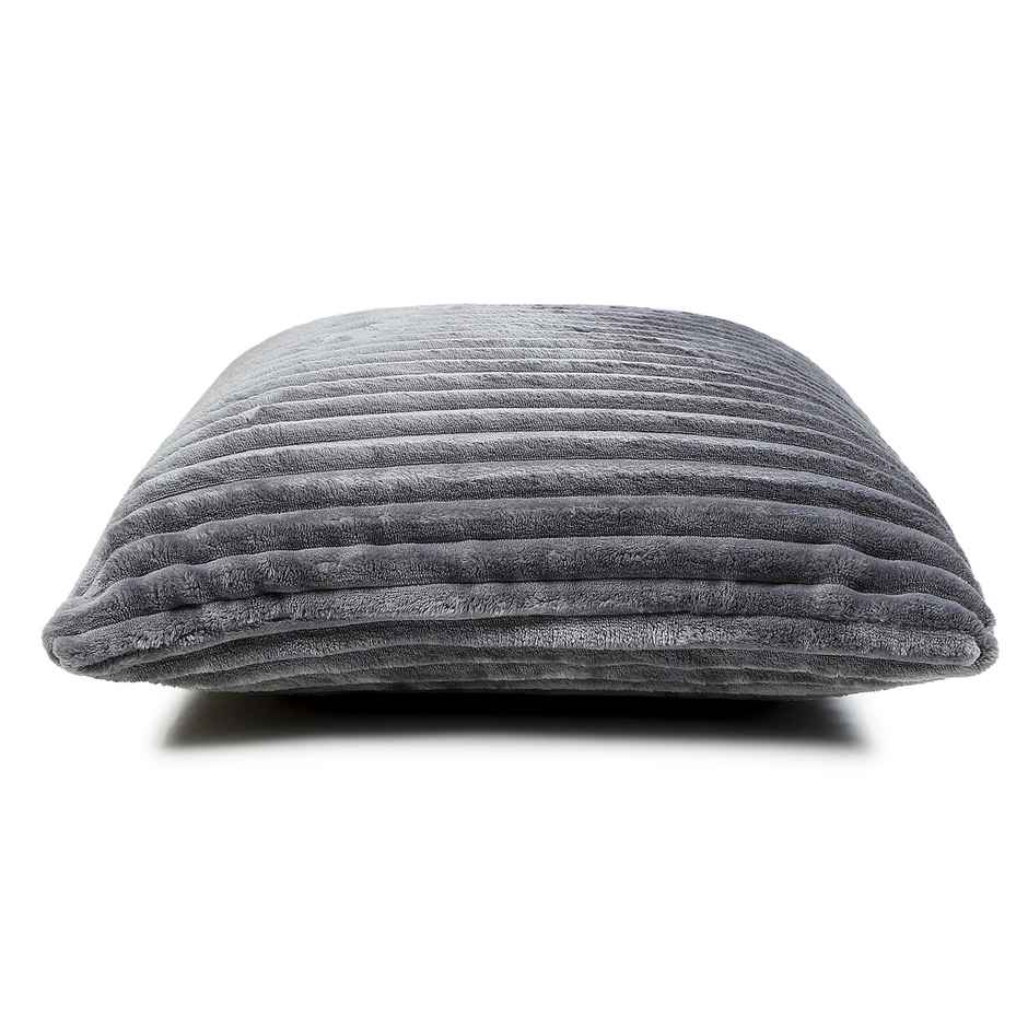 Status Ribbed Memory Foam Cushion 40 x 40 Cm - Grey