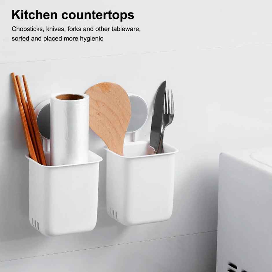 Perpetual Wall-Mounted Toothbrush Holder, 3 Pcs Self-Adhesive for Bathroom & Makeup Brushes