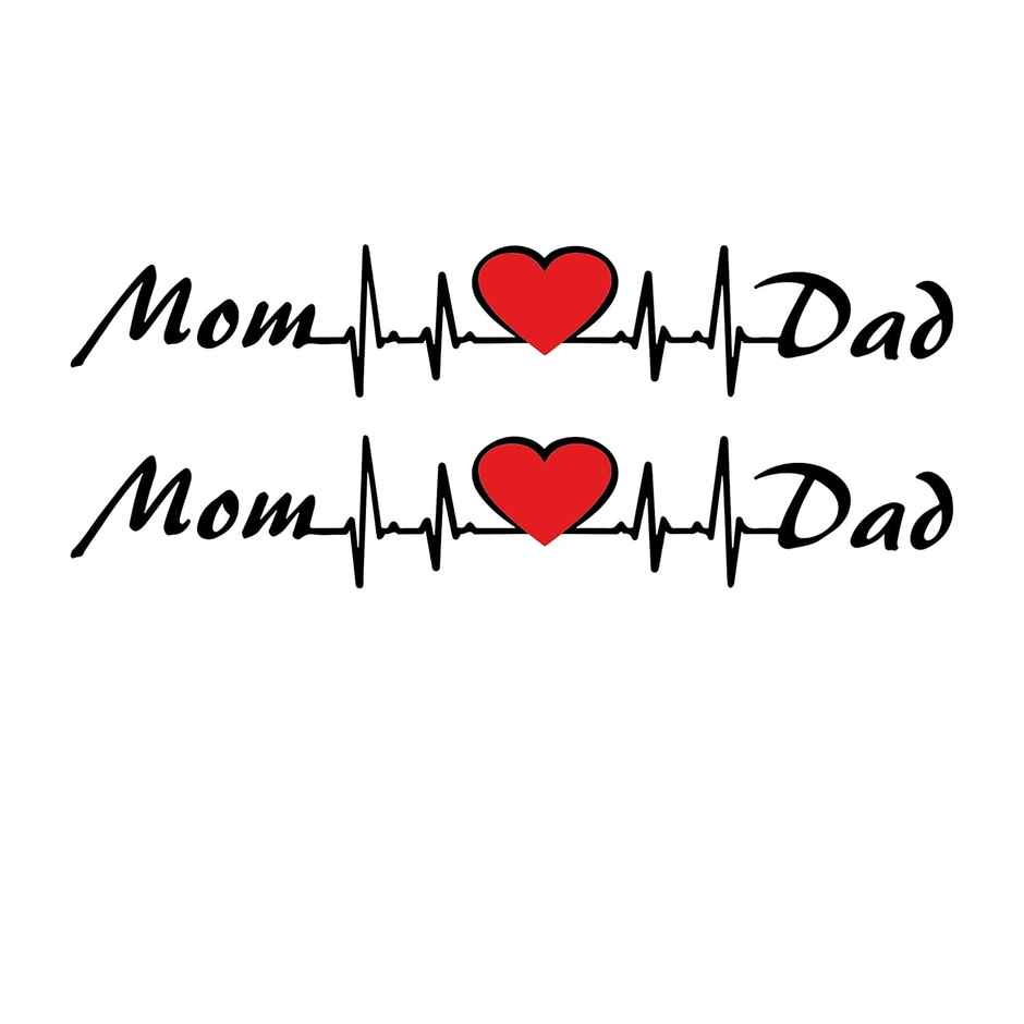 Divine Vibes Mom Love Dad Sticker for Bike