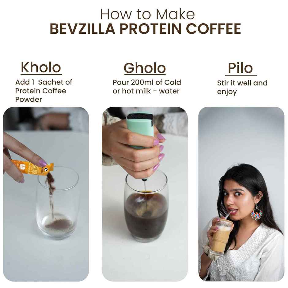 Bevzilla Everyday Protein Coffee Powder Sachets