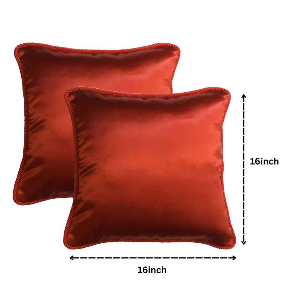 Lushomes Silk Cushion Covers - Red | Boho Style | 16 x 16 inch