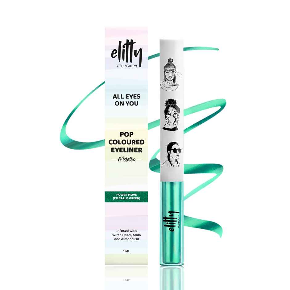 Elitty Waterproof Liquid Eyeliner - Emerald Green | Power Move