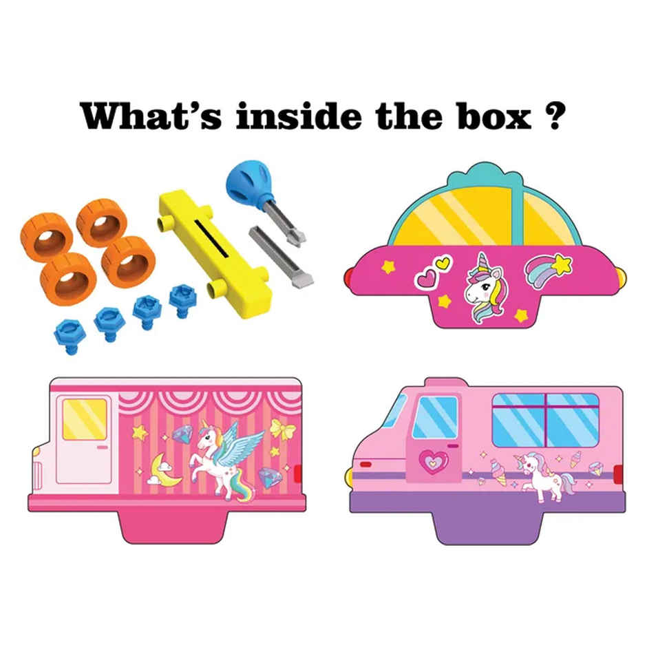 Play Panda Build A Vehicle Fantasy Wheels - 3 in 1 - A fun screw & unscrew activity for kids