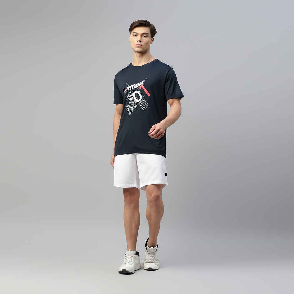 Dida Men's Dry Fit Sports T-Shirt | Comfortable and Stretchable | Navy - XXL