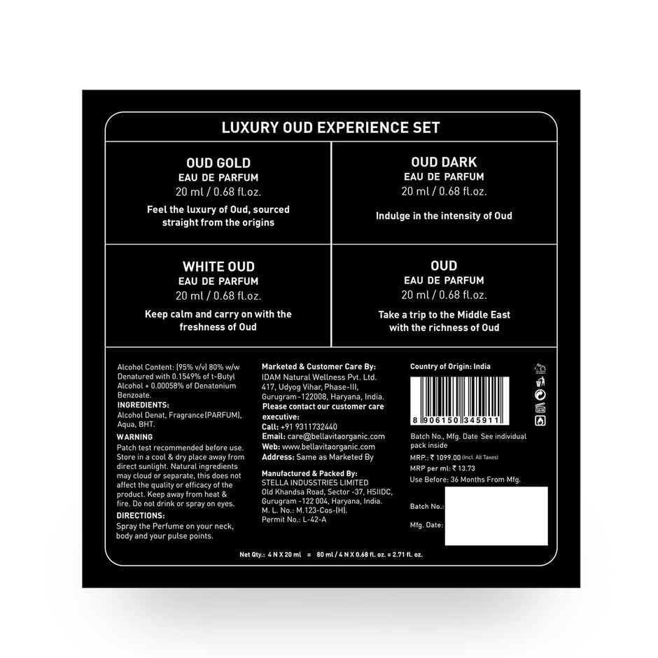 Bella Vita Luxury OUD Experience Eau De Parfum Gift Set for Men & Women