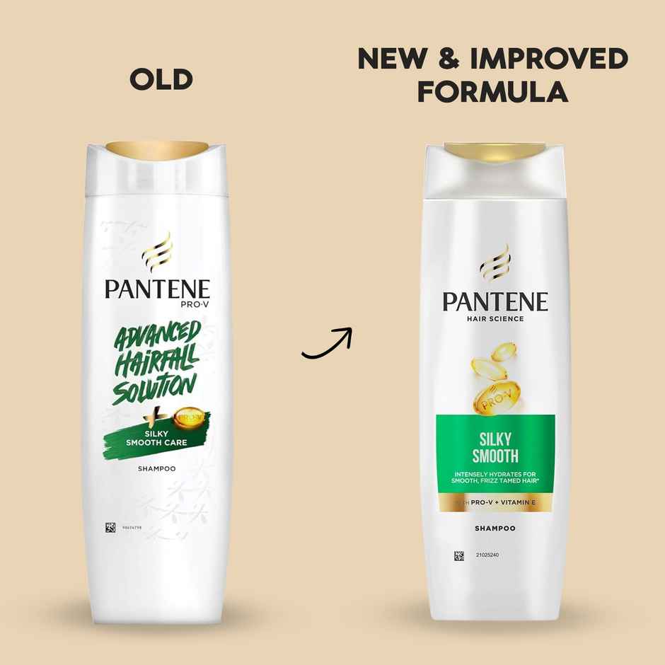 Pantene Hair Science Silky Smooth Shampoo With Vitamin E, Hydrated Hair