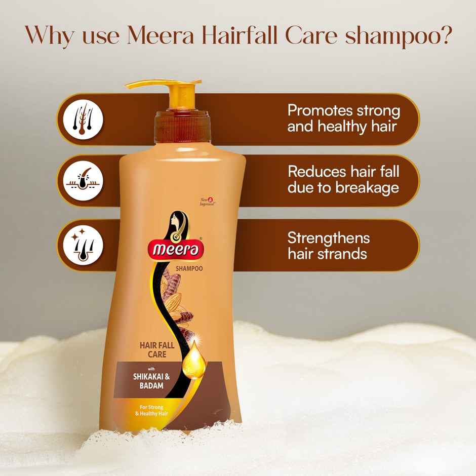 Meera Hairfall Care Shampoo With Goodness Of Badam and Shikakai For Men And Women