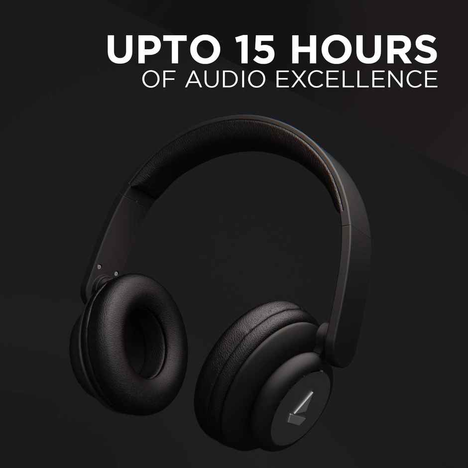 boAt Rockerz 450R On Ear BT Headphones W 15H Playback 40Mm Drivers Padded Ear - Luscious Black
