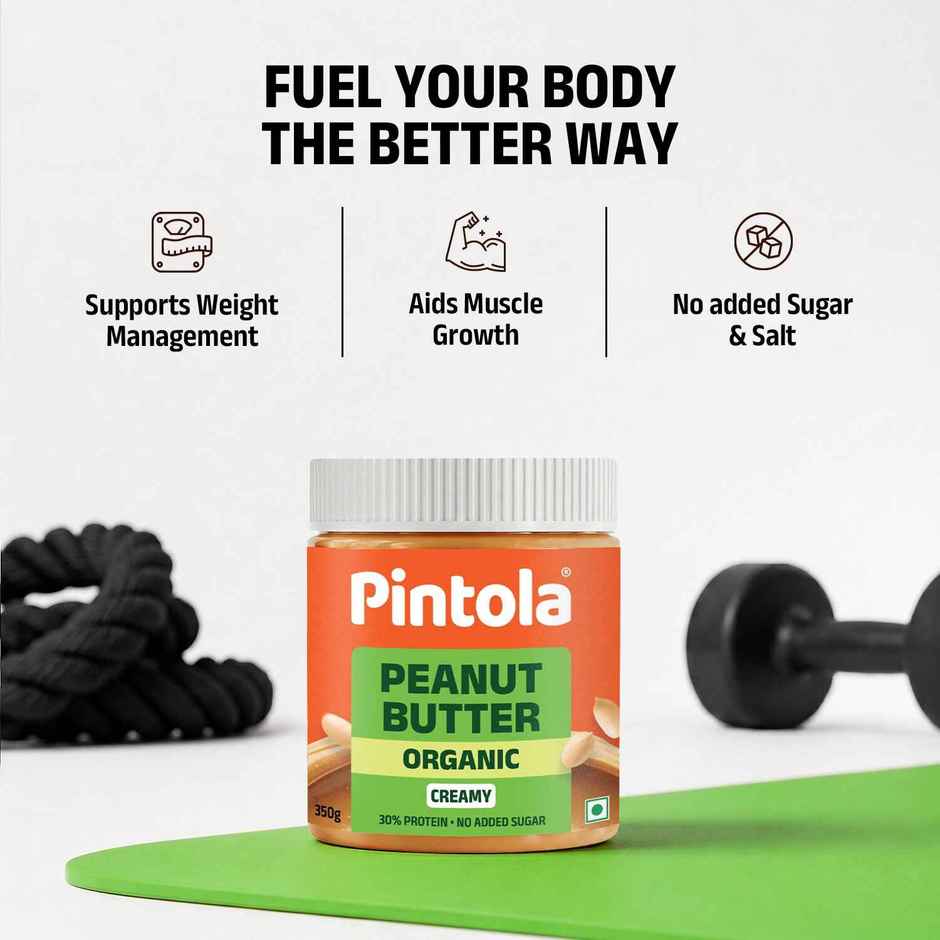 Pintola Organic Unsweetened Peanut Butter Creamy