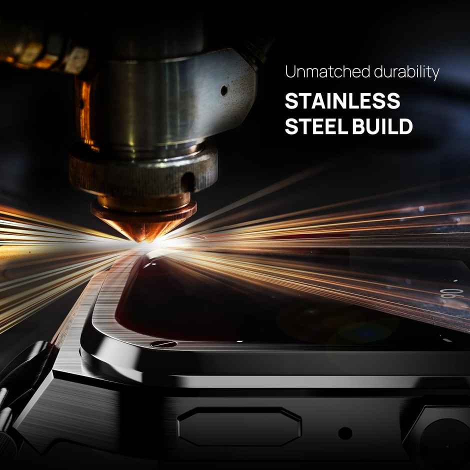 Noise Colorfit Chrome Smartwatch with Bluetooth Calling | 1.85" Display | Sleep tracker - Elite Silver