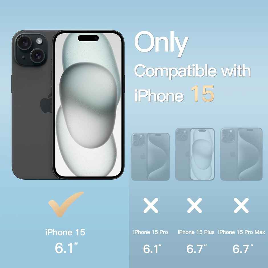 ExpressB For iPhone 15 Case Cover Clear Transparent | Thin Soft Back - Clear Black