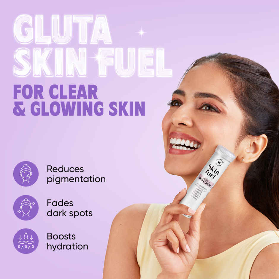 Wellbeing Nutrition Skin Fuel | Glutathione Tablets | Skin Glow for Men & Women-15 Effervescent Tab