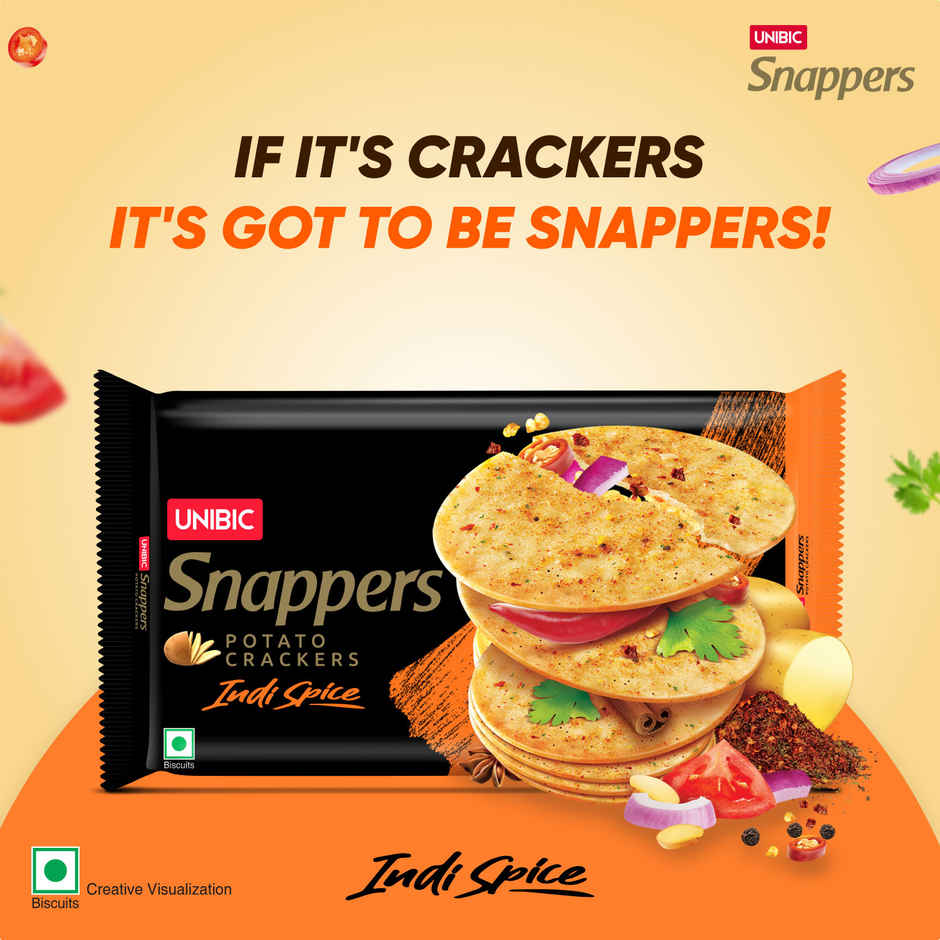 UNIBIC Snapper Indi Spice Flavoured Crackers | Cholesterol-Free And Trans Fat-Free Combo