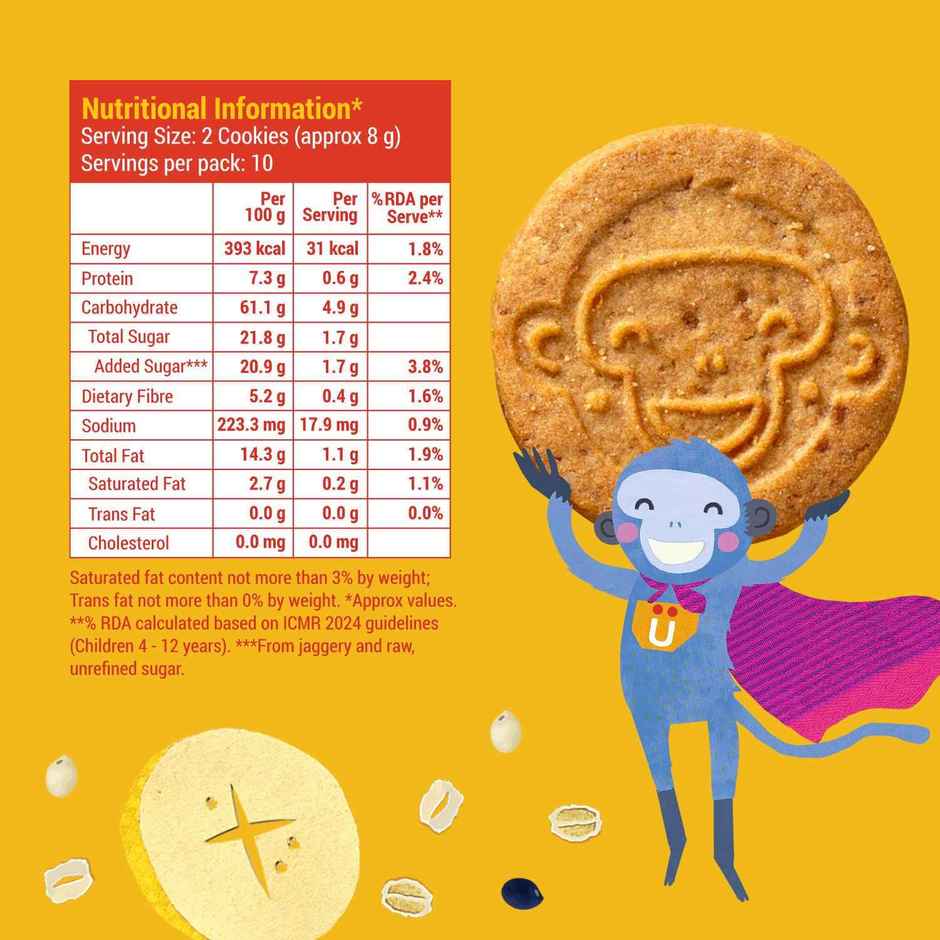 Slurrp Farm No Maida No Palm Oil Banana Oat Cookies | Yummy Biscuits For Kids