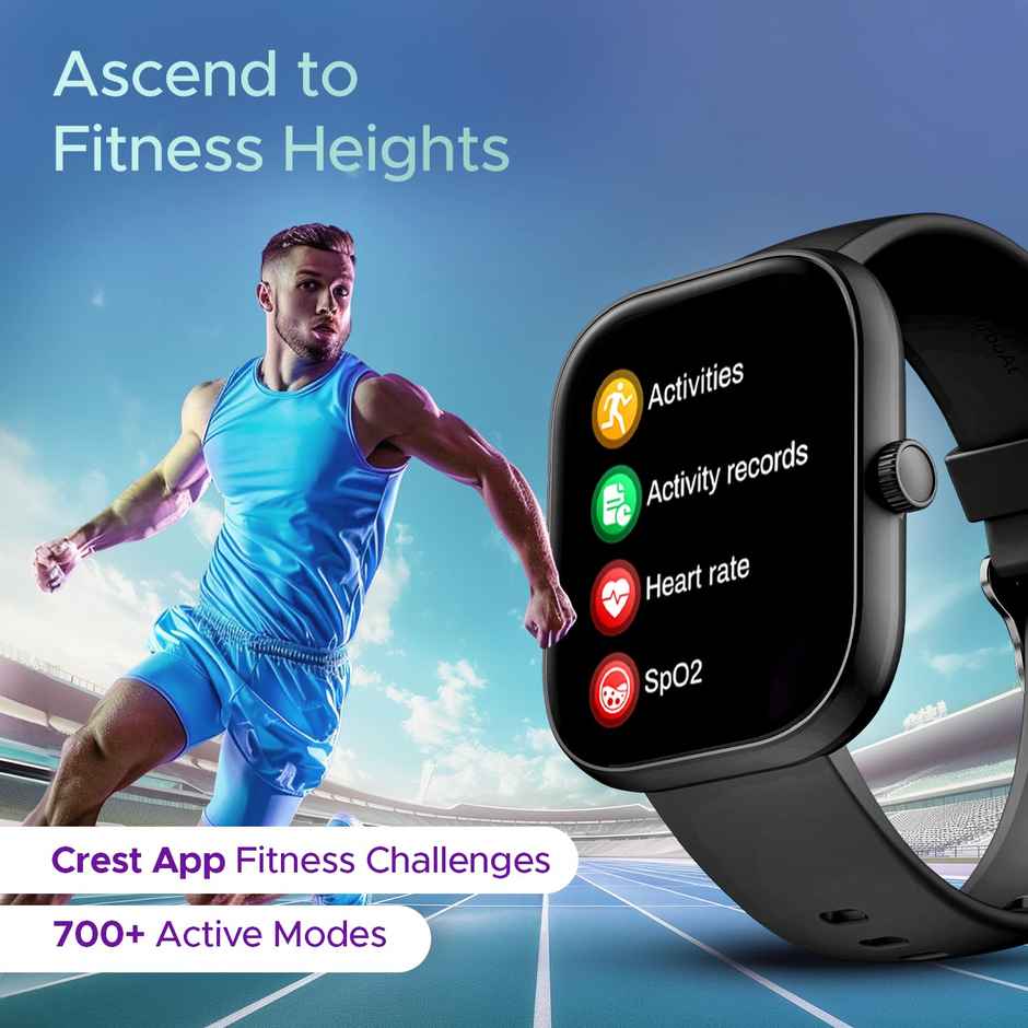 boAt Wave Sigma 3 Smartwatch | 2.01" Display | BT Calling - Active Black