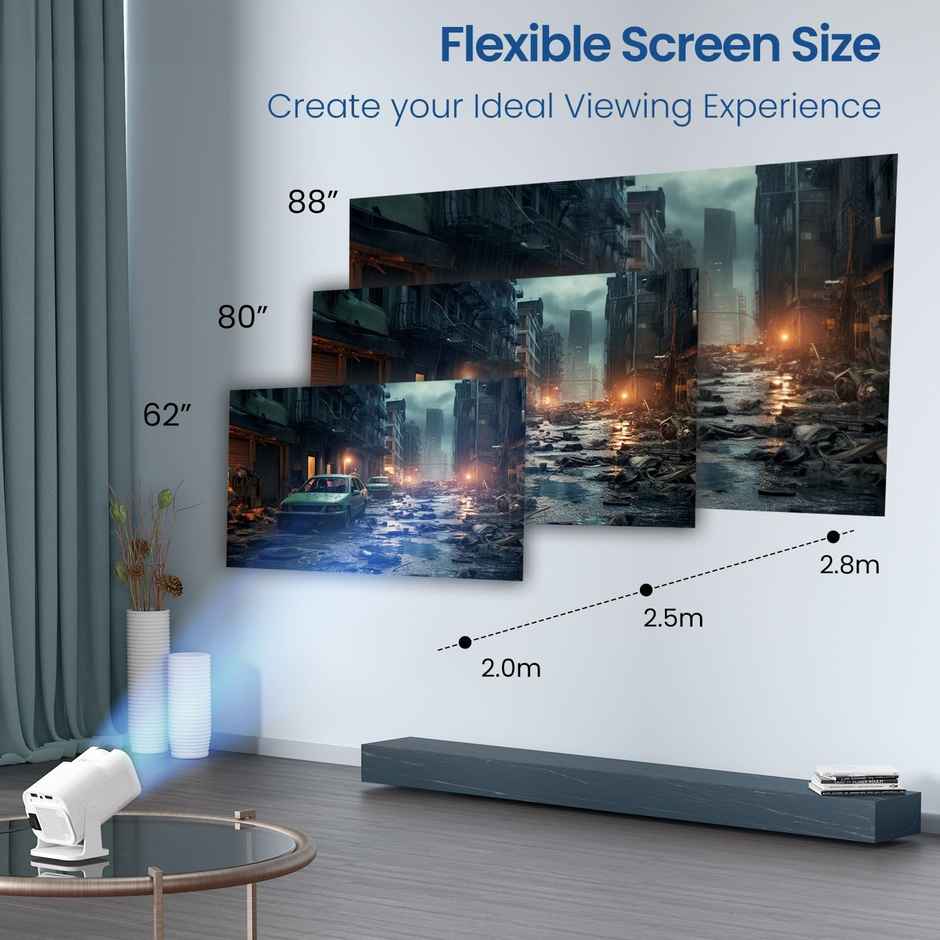 Portronics Beem 470 Mini Smart LED Projector 720p HD