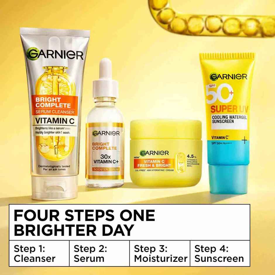 Garnier Fresh & Bright Vitamin C Sorbet Moisturizer, 4.5% Vit C + Hyaluronic Acid + Niacinamide