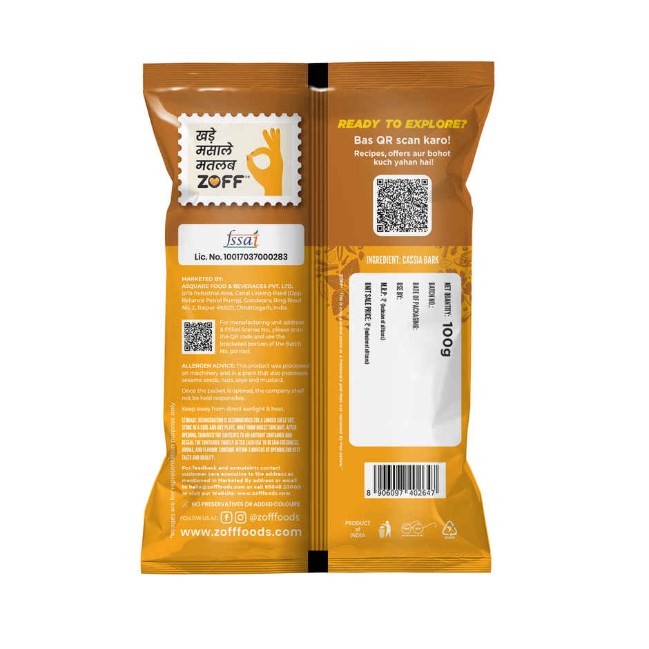 ZOFF Cassia Bark - Dalchini Sticks